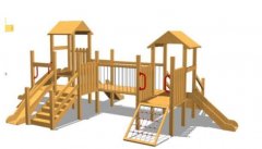 蓝迪熊 木质游乐设备 专业木质户外儿童游乐设施厂家